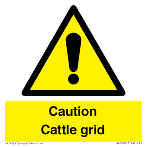 Caution Cattle grid
